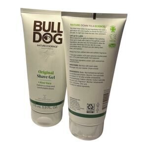 Bull Dog Shave Gel Sensitive Skin Aloe Vera Close Shave 5.9 Oz - 2 Pack